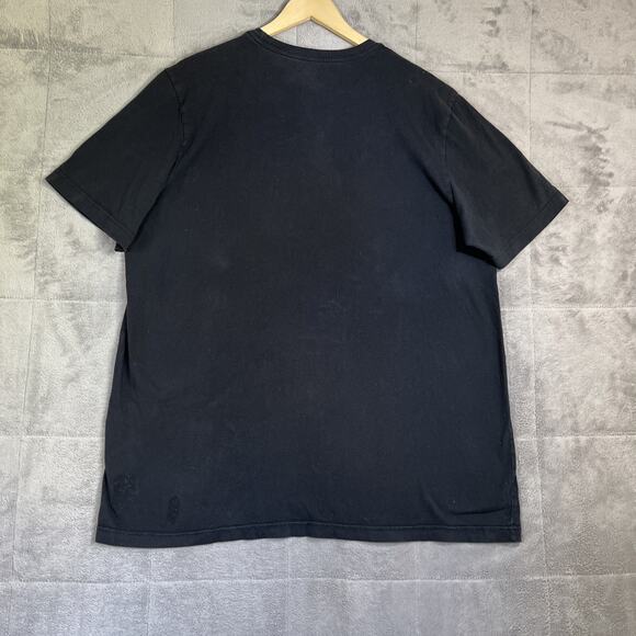 Doc & Amelia Tee Shirt Mens Large Black Embroidered X Logo Basic Cotton Top - Picture 5 of 9